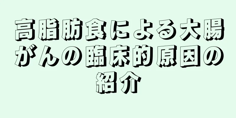 高脂肪食による大腸がんの臨床的原因の紹介