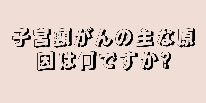子宮頸がんの主な原因は何ですか?