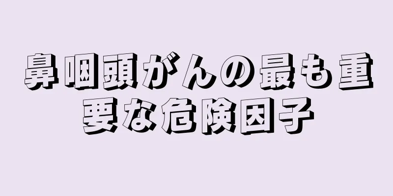 鼻咽頭がんの最も重要な危険因子