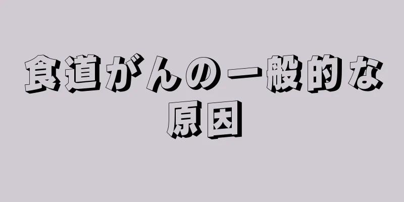 食道がんの一般的な原因