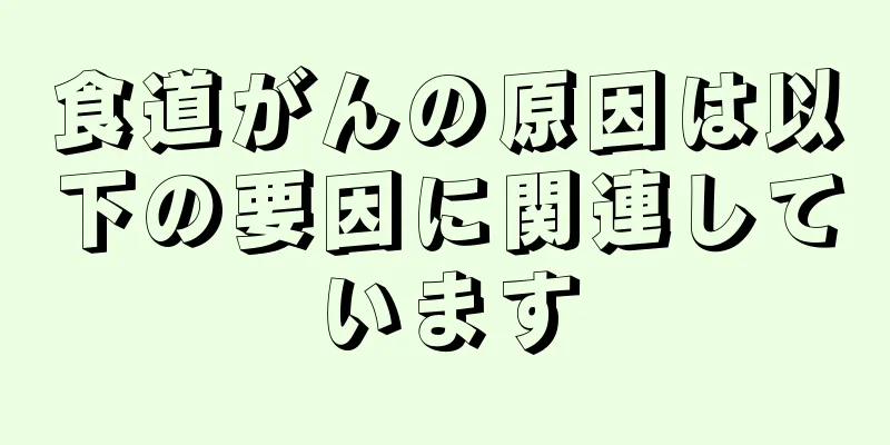 食道がんの原因は以下の要因に関連しています