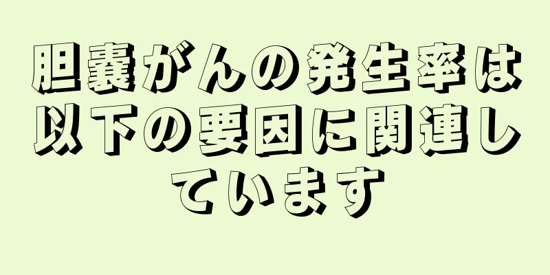胆嚢がんの発生率は以下の要因に関連しています