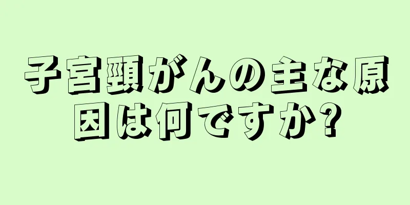 子宮頸がんの主な原因は何ですか?