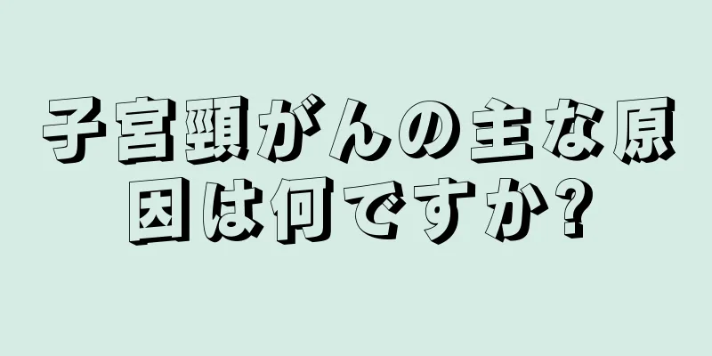 子宮頸がんの主な原因は何ですか?