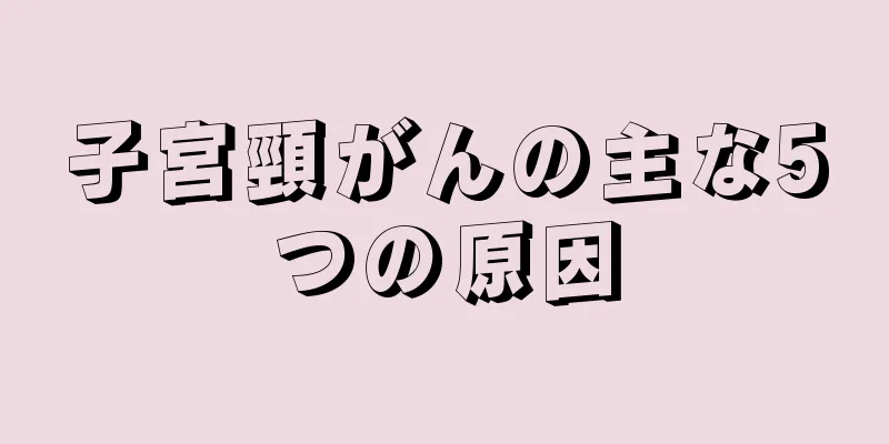 子宮頸がんの主な5つの原因