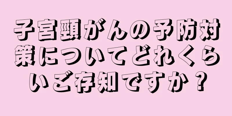 子宮頸がんの予防対策についてどれくらいご存知ですか？