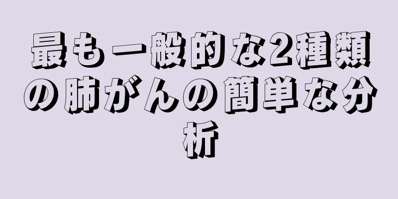 最も一般的な2種類の肺がんの簡単な分析