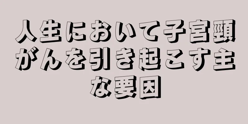 人生において子宮頸がんを引き起こす主な要因
