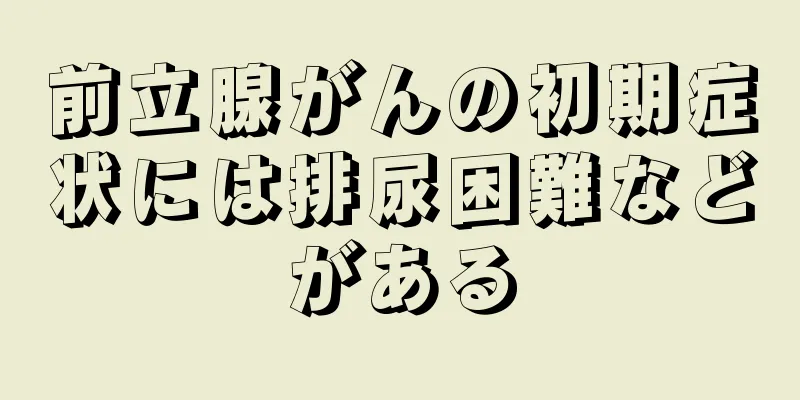 前立腺がんの初期症状には排尿困難などがある
