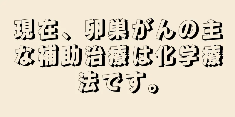 現在、卵巣がんの主な補助治療は化学療法です。