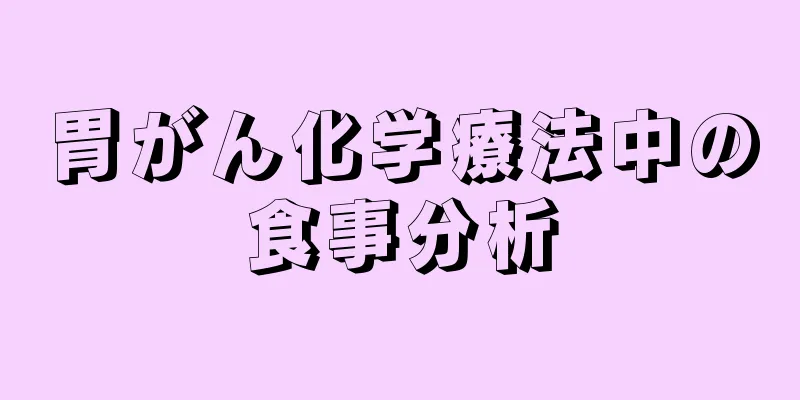 胃がん化学療法中の食事分析