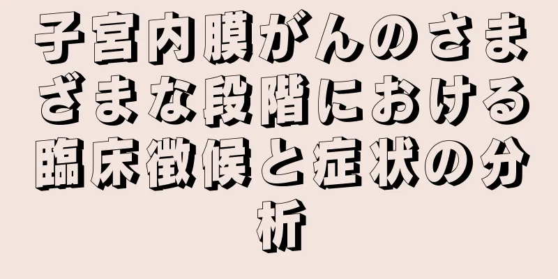 子宮内膜がんのさまざまな段階における臨床徴候と症状の分析