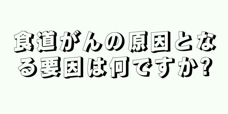 食道がんの原因となる要因は何ですか?