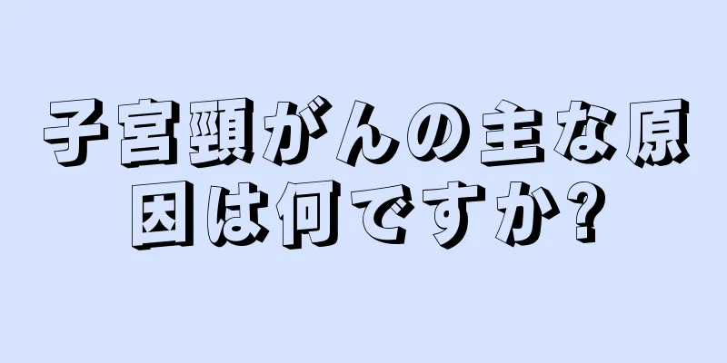 子宮頸がんの主な原因は何ですか?