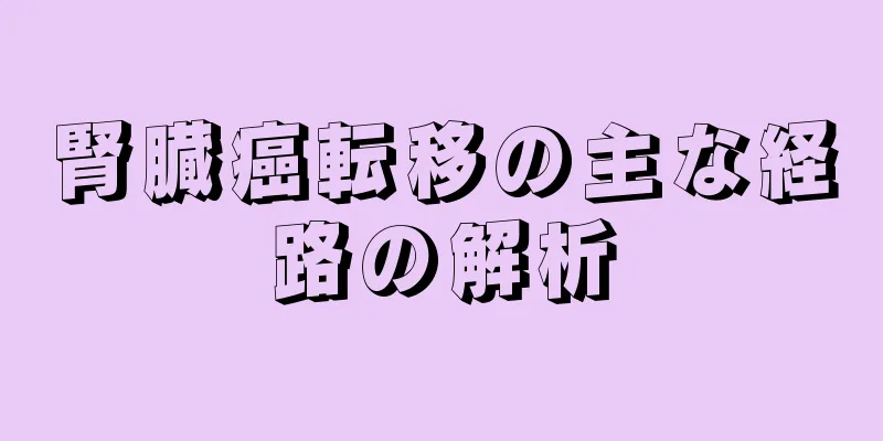 腎臓癌転移の主な経路の解析