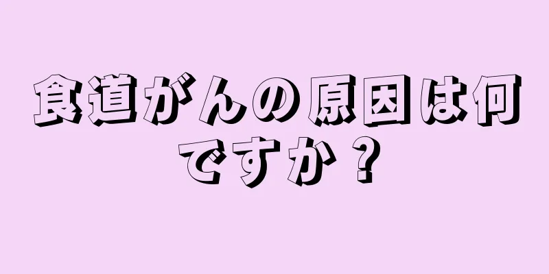 食道がんの原因は何ですか？