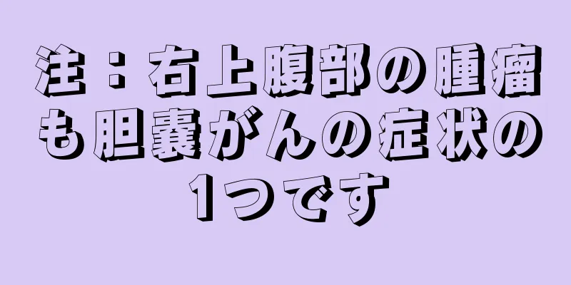 注：右上腹部の腫瘤も胆嚢がんの症状の1つです