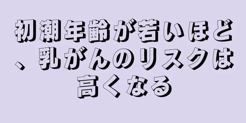 初潮年齢が若いほど、乳がんのリスクは高くなる
