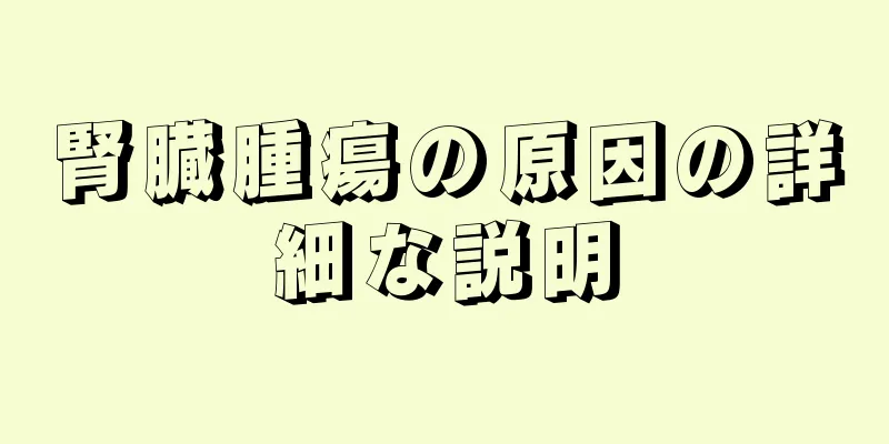 腎臓腫瘍の原因の詳細な説明