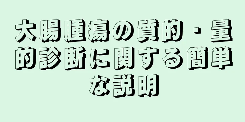 大腸腫瘍の質的・量的診断に関する簡単な説明