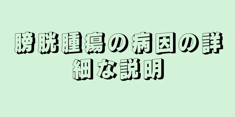 膀胱腫瘍の病因の詳細な説明