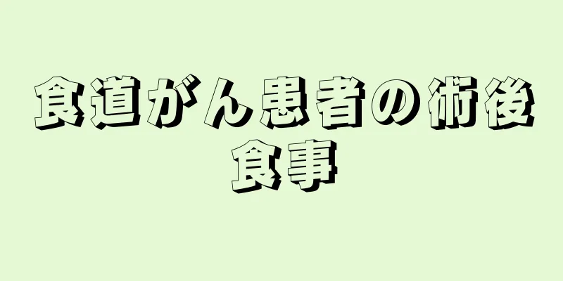 食道がん患者の術後食事
