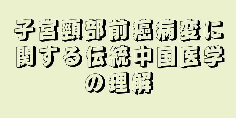 子宮頸部前癌病変に関する伝統中国医学の理解