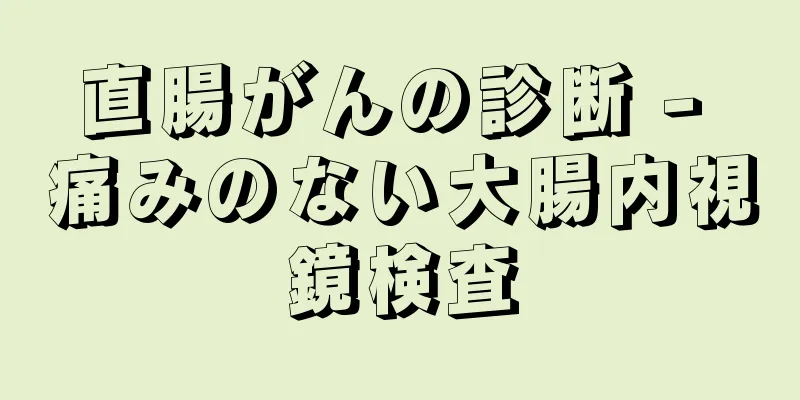 直腸がんの診断 - 痛みのない大腸内視鏡検査
