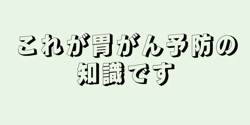 これが胃がん予防の知識です