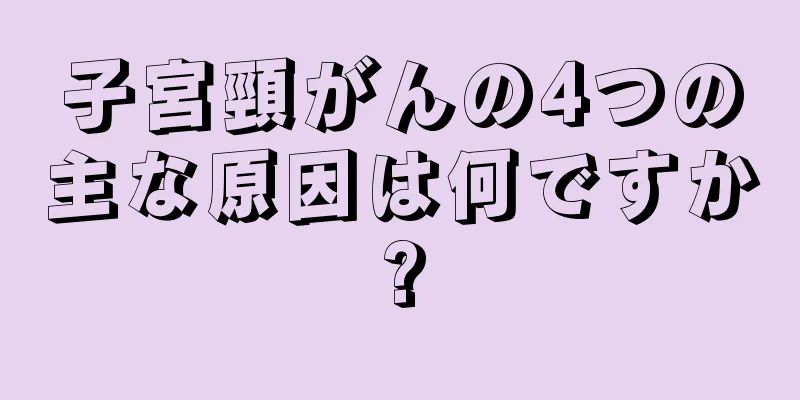 子宮頸がんの4つの主な原因は何ですか?