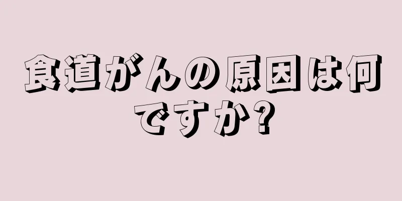 食道がんの原因は何ですか?