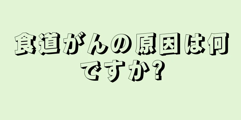 食道がんの原因は何ですか?